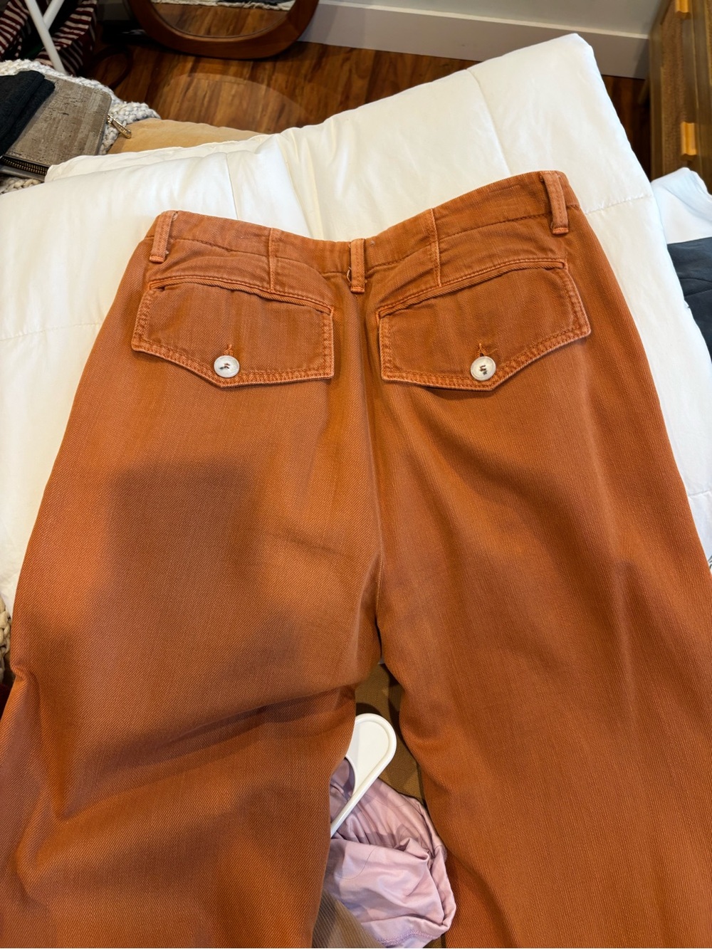 Free People Wide Leg Rust Pants - Picture 2 of 3